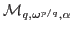 ${\cal M}_{q,\omega^{p/q},\alpha}$