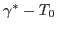 $\gamma^{*}-T_{0}$